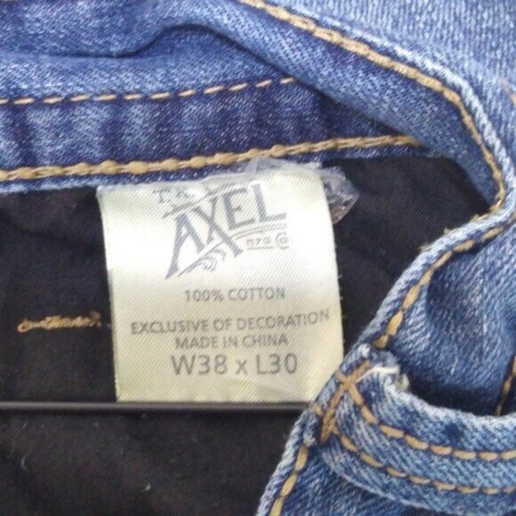 TK Axel Stonington Relaxed Straight Leg Mid-Rise Men 38x30 Jeans AX41007-100S - Picture 6 of 12